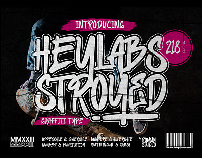 Heylabs Stroyed - Graffiti Type font hand lettered font