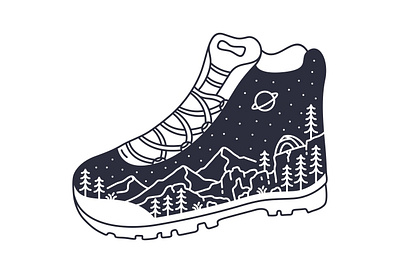 Nature Inside The Boot adventure backpacker boots campfire camping forest hiking journey mountain national park nature outdoors shoes sneakers tent travel tree vacation view wildlife