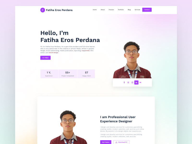 ZeroMind-Personal Portofolio landing page portofolio product designer ui website zeromind