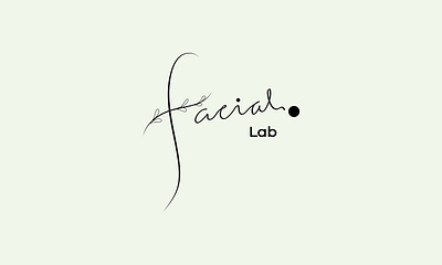 facial lab botanical illustration branding graphic design logo