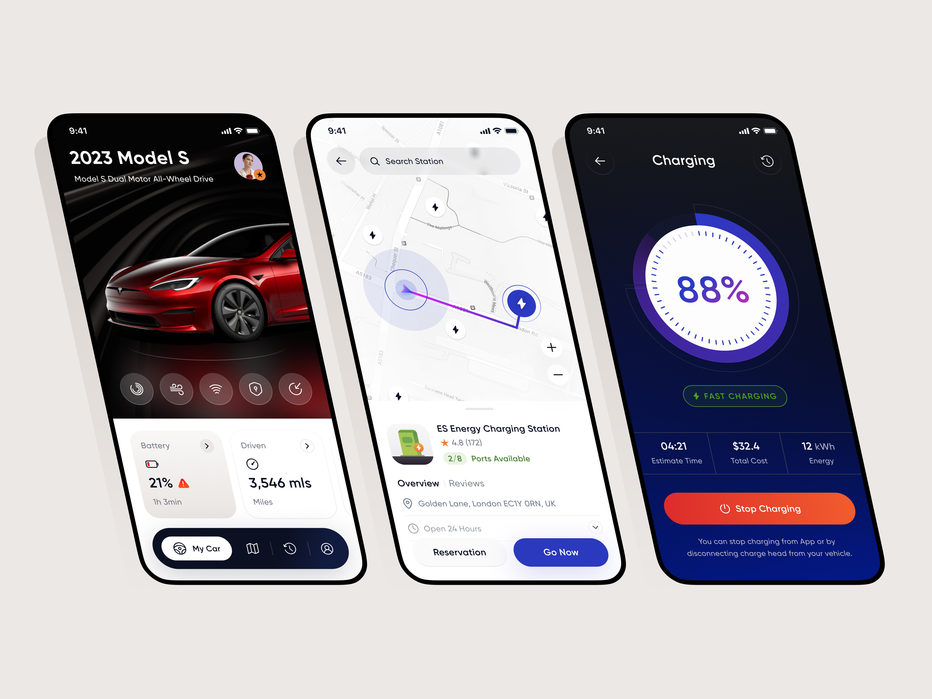EV Charging Mobile App ⚡️ by Nazmi Javier for Unspace on Dribbble
