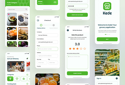 Grocery E-Commerce iOS App Design application apps business clean design ecommerce grocery apps ios ios app mobile apps online store online store app professional shopping apps ui ui design uiux