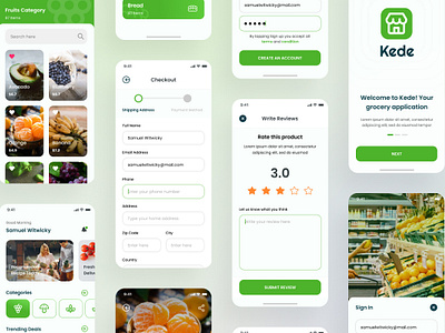 Grocery E-Commerce iOS App Design application apps business clean design ecommerce grocery apps ios ios app mobile apps online store online store app professional shopping apps ui ui design uiux