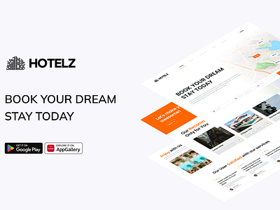 Hotelz - Rental Property Landing Page business card detail discovery home listing property property listings property search rent web rental review search sharehouse showcase sleek ui ux web web design