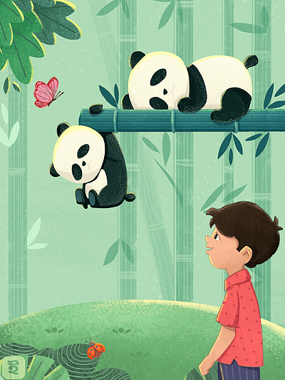 live like a panda. design digital art graphic design illustration