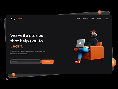 Minimalistic Home Page 3d ui branding dailu ui challenge daily ui design home page home screens ui vector