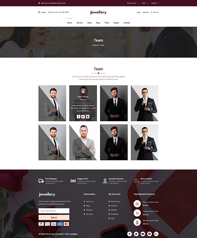 Jewellery_Project_Team_Page branding design figma design graphic design illustration logo typography ui ux vector