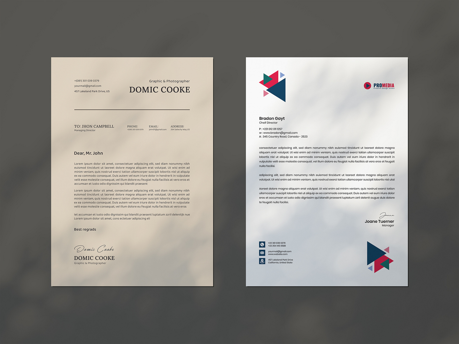 Letterhead/ Cover Letter Design by Md. Monirul Islam on Dribbble