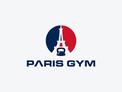 Paris Gym Logo athlete bodybuilding branding clean creative design fitness graphic design gym logo logodesign minimalist modern modern logo paris sports training ui vector