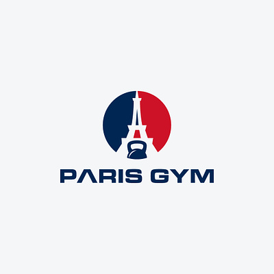 Paris Gym Logo athlete bodybuilding branding clean creative design fitness graphic design gym logo logodesign minimalist modern modern logo paris sports training ui vector