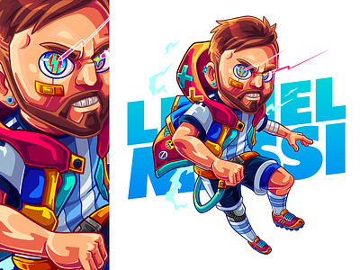Lionel Messi argentina art cartoon characterdesign chibi colorfull design fanart football hypebeast illustration messi soccer worldcup