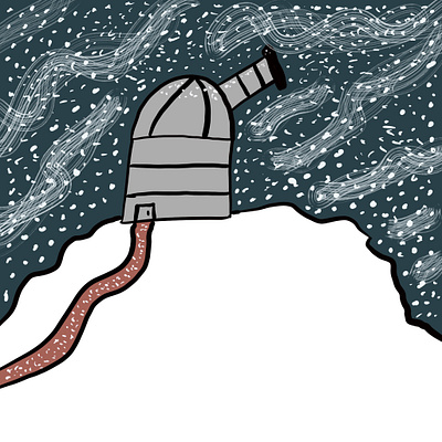 The Planetarium on the Snowy Mountain illustration