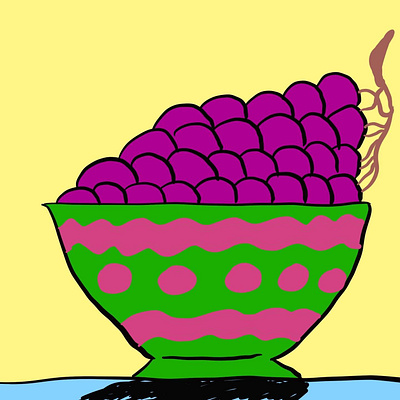 A Bowl of Grapes illustration