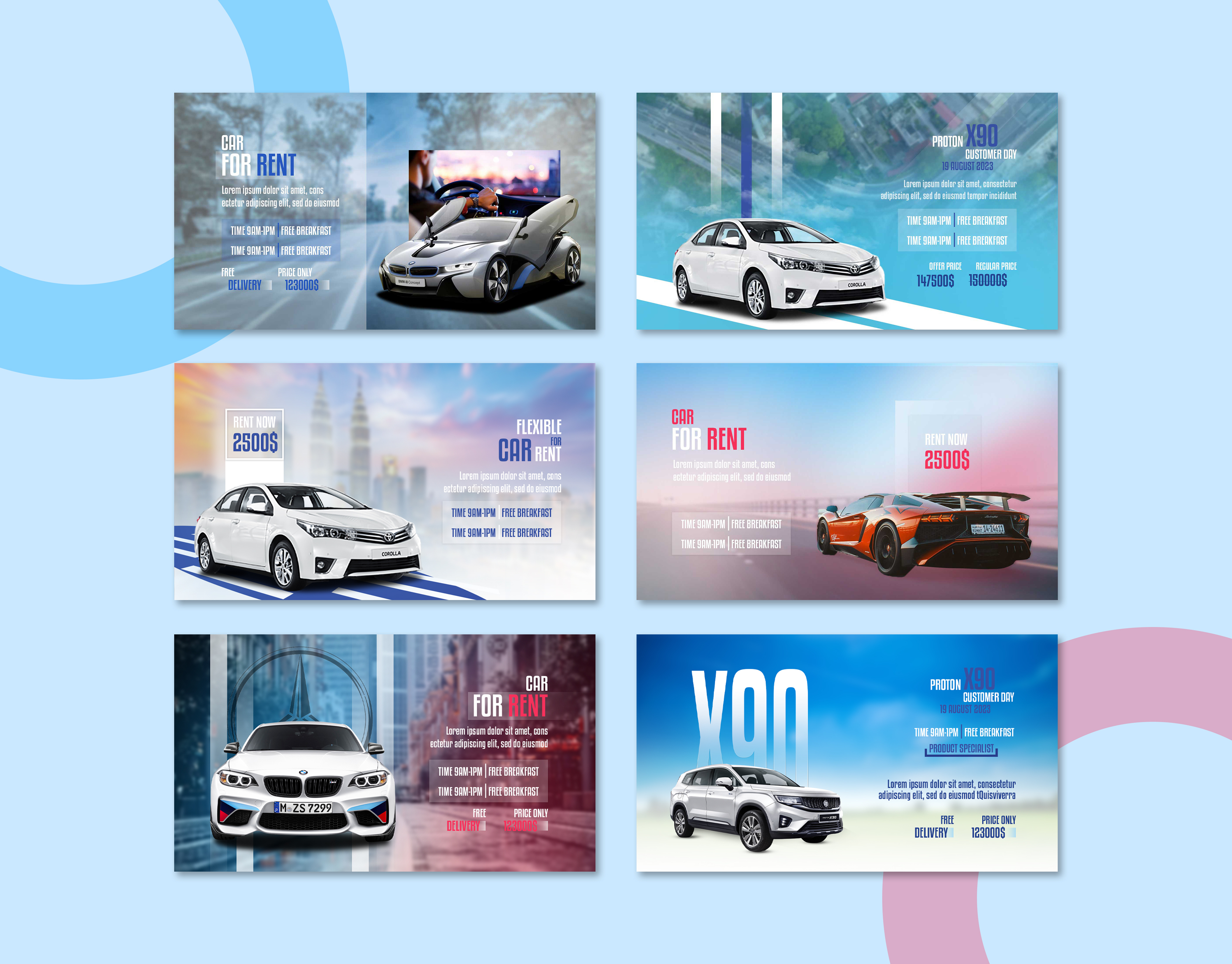 Example of Web Banner, Website Header 