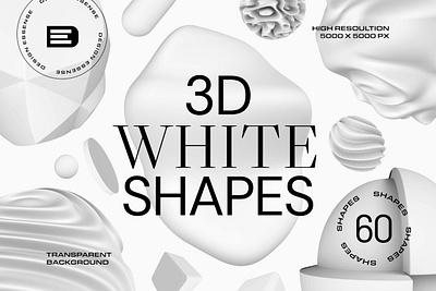 Modern 3D White Shapes - Assets 3d 3d illustration 3d shapes abstract assets design design resources download free freebie geometric geometrical modern shapes ui white