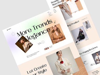 Women's Fashion Website Design clothes design ecommerce fashion fashion ui landing page luxery marketplace minimal design modern design trend design ui ui ux design ux webdesign