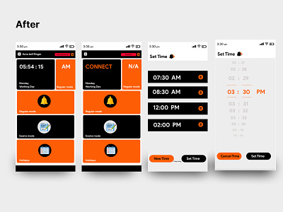 Part 2 or Revamped Screens Designs for Auto Bell Ringer Startup. branding graphic design ui