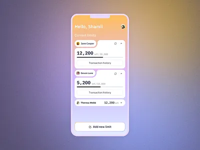 Expense management - App concept design interface simple ui uiux
