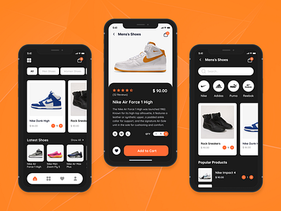 Footwear E-commerce app design branding design graphic design illustration logo mobile application ui user interface ux website design