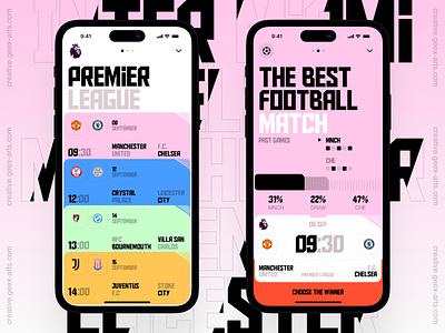 Football app bet betting crypto dashboard homepage interface ios iphone mobile news social sport
