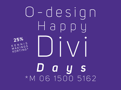 O-design Happy DIVI Days aat oosterhof divi happy days webdesign websites wordpress