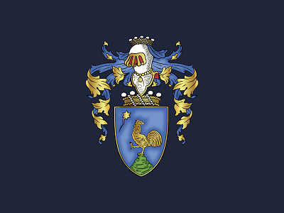 Galli Zugaro - Family Crest coat of arms family crest heraldic illustration logo vintage logo