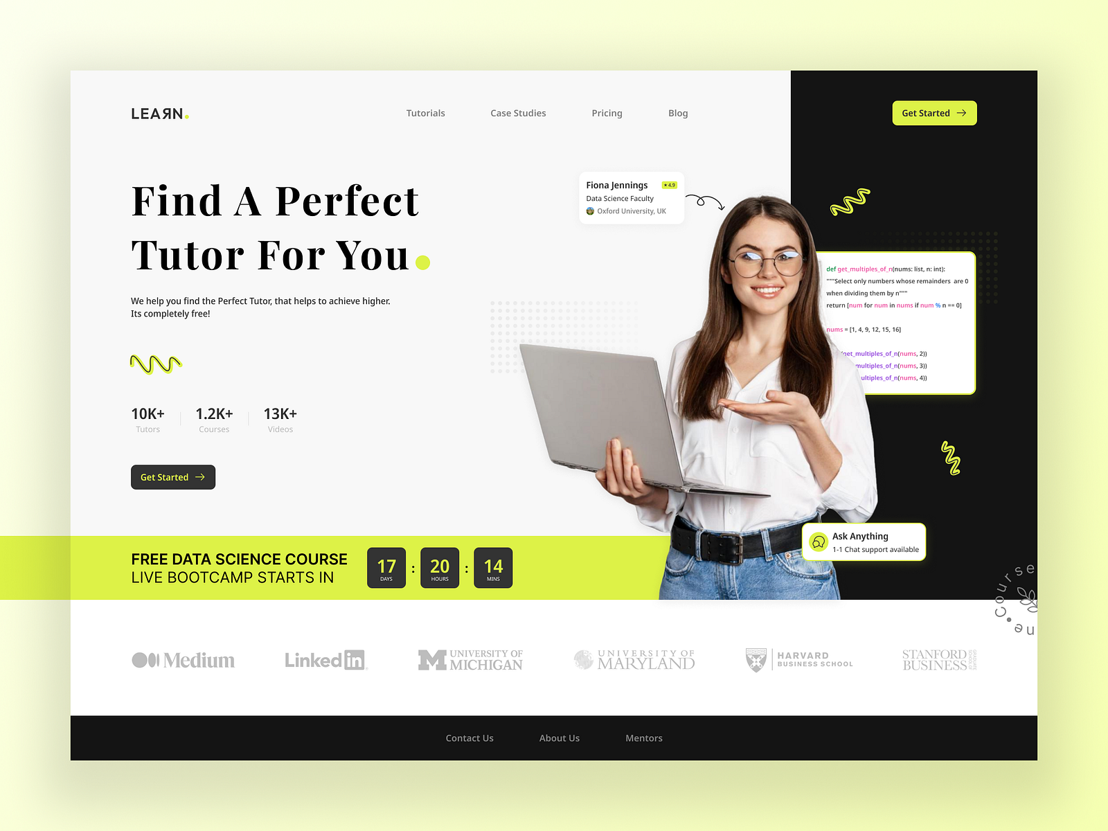 Learn App by Hitesh Sarvaiya on Dribbble