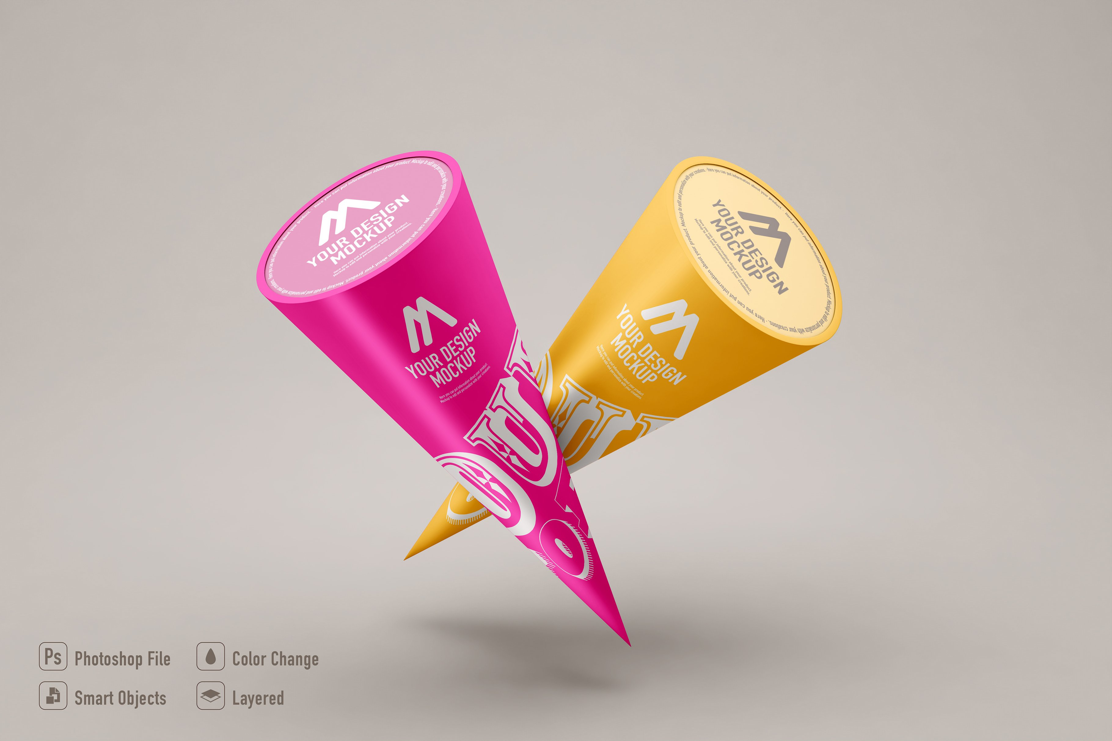 Ice cream cone mockup by OSORIOartist Osorio on Dribbble