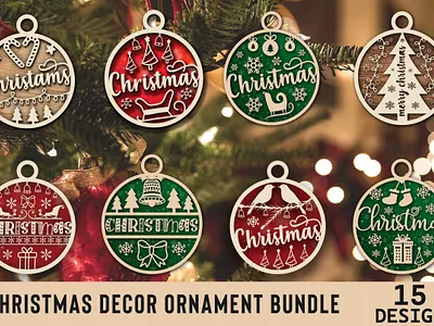 Christmas Decor Ornament Bundle signs