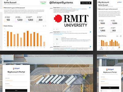 Redesigning Datapel Client Portal's UI Design app clean corporate dashboard design enterprise flat flat design gradient grid industrial management minimal mobile ui ux warehouse wms