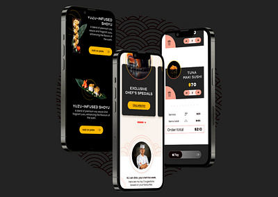 👩‍🎓Luxury Sushi App apple app design sushi app ui ux