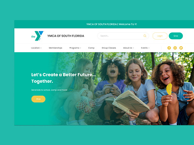 YMCA OF SOUTH FLORDIA WEB DESIGN figma graphic design illustration logo motion graphics ui ul webdesign