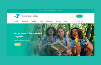 YMCA OF SOUTH FLORDIA WEB DESIGN figma graphic design illustration logo motion graphics ui ul webdesign