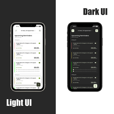 Reminder App UI app branding design productdesign reminder app ui ux