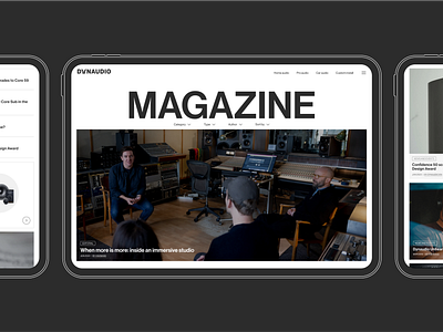 Dynaudio. Magazine page design e commerce ui ux webdesign