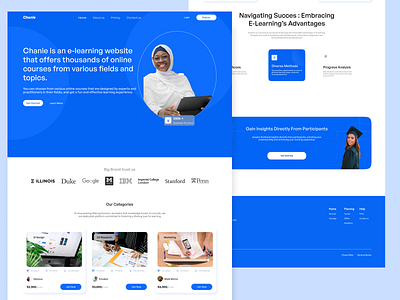 Channie - E- Learning website concept design ui website