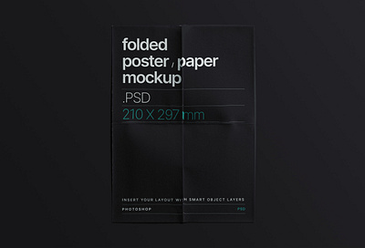 Folded Paper Mockup mockup mockup design mockup download poster poster design poster mockup psd mockup