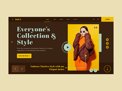 Fashion Website Homepage Design branding design fashion website design figma graphic design illustration logo ui uiux ux vector