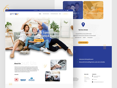 Insurance_Homepage_Design graphic design insurance insurance website landing page minimal design minimalist modern website ui ui design website design