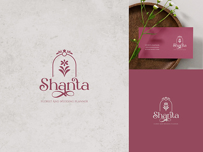 Shanta Florist Logo Wedding Event Logo branding creative logo design event feminin floral floral logo florist flower stick graphic design logo logo 2023 logo design luxurious luxury logo minimal logo wedding wedding ring