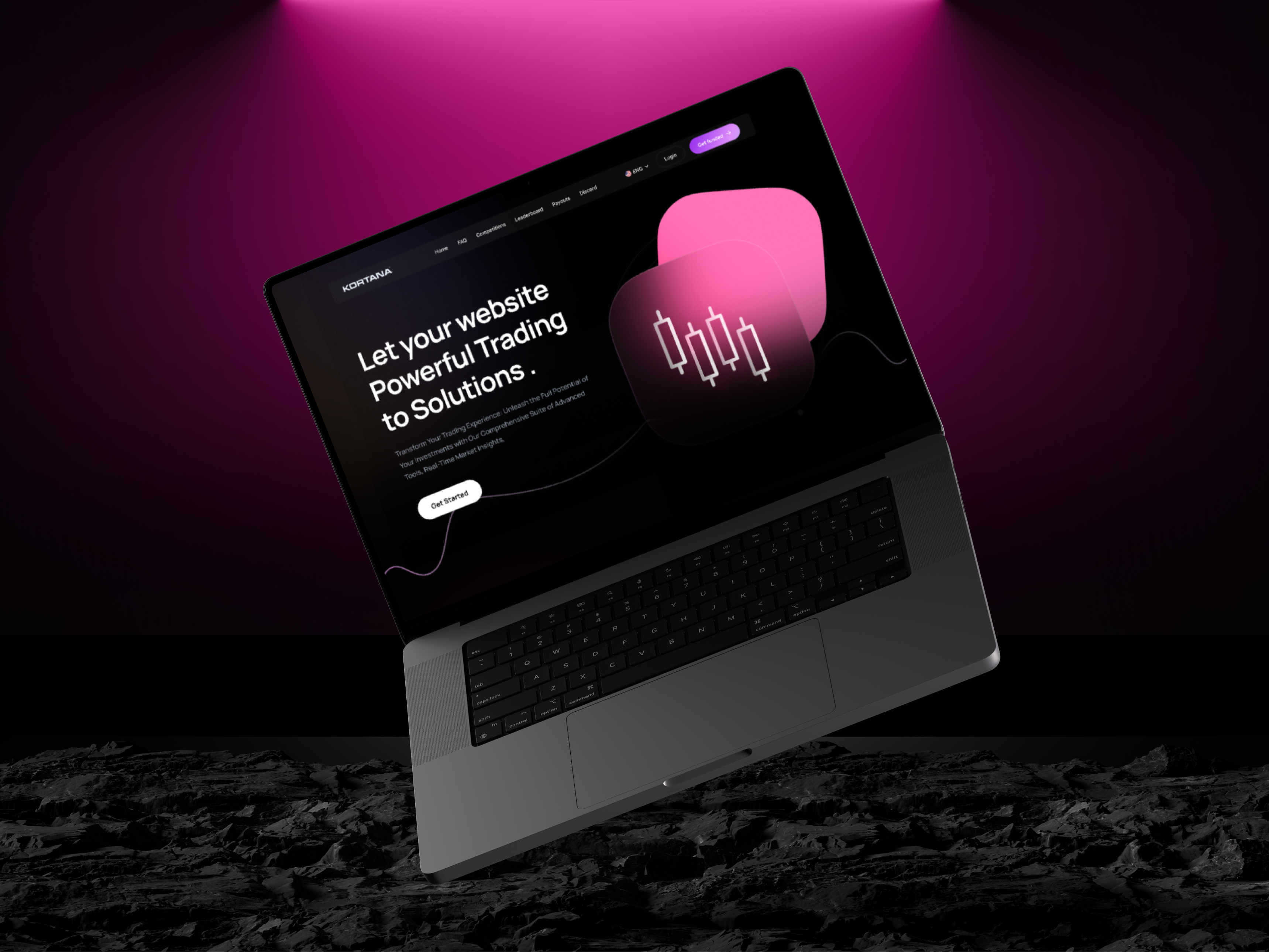 Kortana - Trading Website for client landing page saas saas landing page saas web saas website saas website design trading trading website web design website design