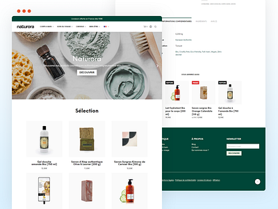 Organic Cosmetics E-commerce Website branding design ecommerce elementor graphic design naturora tekly ui web design web development woocommerce wordpress