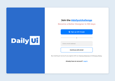 Sign Up screen app design ui ux