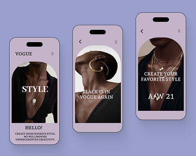 Vogue app app appdesign deliciousness design foodapp fooddelivery graphic design illustration mobileapp ui uiuxdesign ux