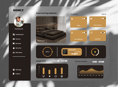 #DAILYUI 021 - Home monitoring dashboard app design graphic design ui ux