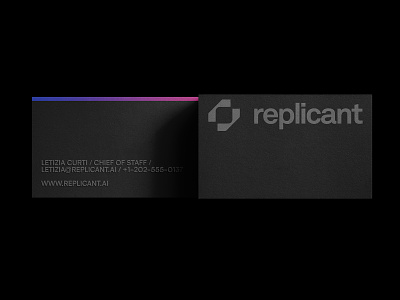 replicant brand identity branding brandmark business card design gradient graphic design identity logo mark mesh minimal modern replicant tech visual identity