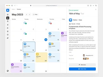 Student timetable design 3d animation branding clean dashboard design graphic design interface logo minimal motion graphics typography ui uidesign ux uxdesign web website