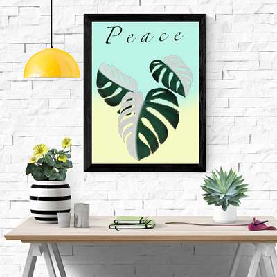 Monstera Tropical floral leaves graphic design monstera tropical product design