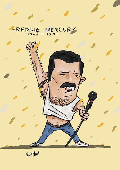 Freddie Mercury design digitalart graphic design illustration