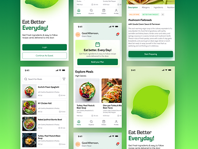 Personalizing the HelloFresh App app dailyui diet food app health app healthy hello fresh inspiration mobile app mobile ui redesign trendy ui uidesign use friendly user interface